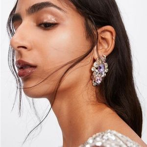 Mermaid Crystal Statement Drop Earrings